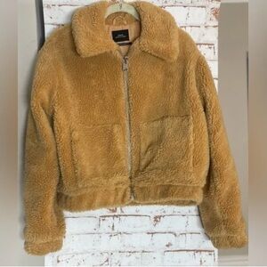 Urban Outfitters Camel Teddy Jacket